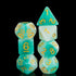 7PCS Polyhedral Dice Set, Jade DND Dice Set for Dungeon and Dragons, D&D Dice Set for Role Playing Games (Green White)...