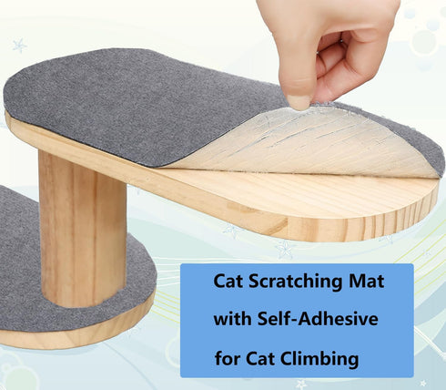 Cat Scratching Mat 78.7"x15.8" Trimmable Self-Adhesive Carpet Mat Replacement for Cat Tree Shelf Shelves, Cat Wall Furniture Steps, Cat Scratching...