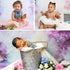 Laeacco 3x5ft Newborn Baby Portrait Theme Backdrops for Photography Dreamy Flowers Baby Photo Backdrop 1x1.5m Newborn Photography Backdrop Sweet G...