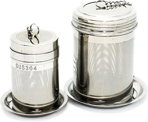 URBAN ESCAPE Tea Steeper For-Loose Tea Leaf (2 PACK-LARGE for Teapot/Kettle & SMALL for Mug/Cup 20oz) Tea Infuser Tea Diffuser Extra Fine Mesh Sta...