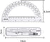 EBOOT Student Geometry Math Set, Drawing Compass and 6 Inch Clear Swing Arm Protractors 180 Degree Math Protractor (Argent, Classic)...