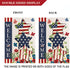 4th of July Patriotic Welcome Garden Flag 12.5 x 18 Inch Independence Day Memorial USA Flag Double Sided Burlap Flag for Anniversary Decor...