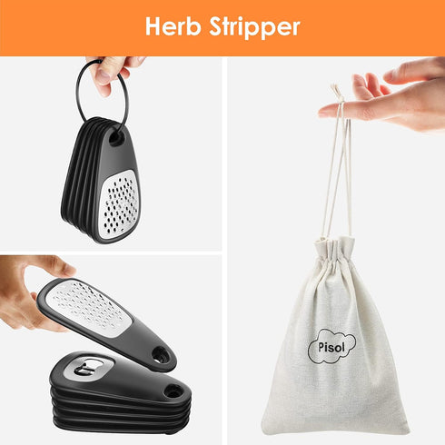 Kitchen Unique Gadgets Set 6 Pieces, Space Saving, Cheese Grater, Bottle Opener, Fruit Vegetable Peeler, Pizza Cutter, Garlic Ginger Grinder, Herb...