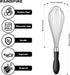 12-Inch Wire Whisk Stainless Steel, Balloon Whisks for Cooking, Wisk Wisking Tool With Soft Silicone Handle, Thick Durable Whisker for Blending, B...