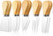 10 Pcs Cheese Knives, Wooden Handle Cheese Knife Set for Charcuterie Board, Mini Steel Stainless Cheese Cutter, Spreader, Fork for Party Wedding C...