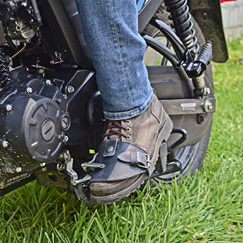 Hide & Drink, Motorcycle Boot Protector with Buckle Closure, Protects Shoe from Shifter, Biker Gear, Shoe Cover, Rustic Guard, Full Grain Leather,...