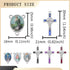 60Pcs/30Set Rosary Kits Cross and Center Medal Charms Alloy Religion Enamel Picture Jesus Virgen De Guadalupe Charm Crucifix Pendant for Diy Jewel...