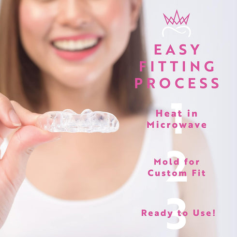 Protect The Crown Night Guard 2 Pack - Mouthguard for Teeth Grinding & Clenching, Professional Mouth Guard for Light and Heavy Grinding (Pink)...