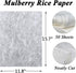 Natural Mulberry Paper Sheets, 50 Sheets 11.8 x 15.7inch Natural Fiber Rice Paper, Handmade Decoupage Paper Sheets, Art Tissue Washi Paper DIY Cra...