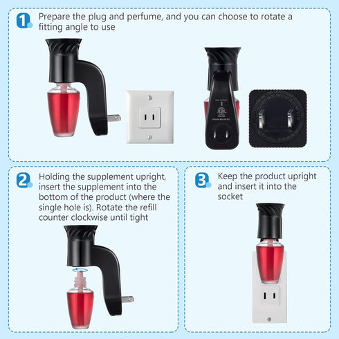 1 Pack Wall Fragrance Plug in Compatible with Bath and Body Works WallFlower Fragrance, ETL Certified, Rotatable, Accurate Scent Control Fragrance...