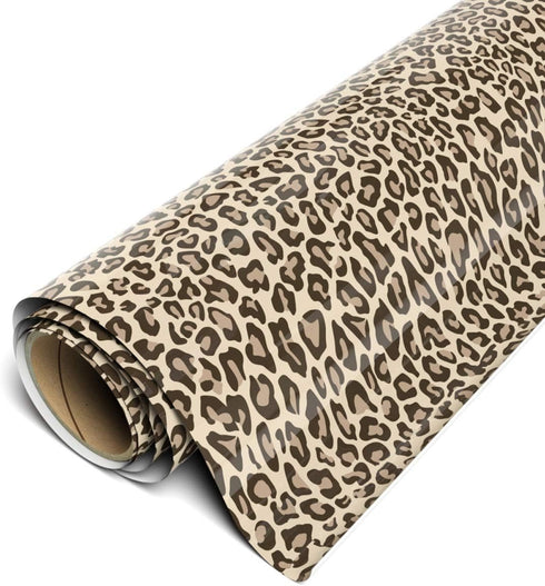 Siser EasyPSV Patterns 11.8" x 5ft Roll - Self Adhesive Permanent Craft Vinyl (Leopard Tan)...