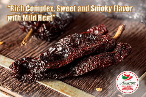 Dried Ancho Chiles Peppers 8 oz –Natural and Premium. Great For Recipes Like Mexican Mole, Sauces, Stews, Salsa, Meats, Enchiladas. Mild to Medium...