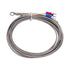 MECCANIXITY K Type Thermocouple Temperature Sensor PT100 5mm Ring High Temperature Probe 10ft Wire 0 to 600°C(32 to 1112°F) Stainless Steel...