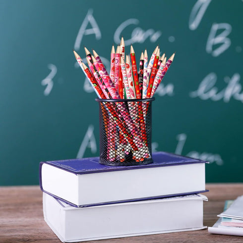 Valentine's Day Pencils for Kids Red Heart Pencils Bulk with Erasers 60 Pcs Valentines Wood Pencils for Goodie Bags Fillers Exchange Gifts School ...
