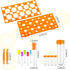 Weewooday 12 Pieces Jumbo Test Tubes with Stand Set, Primary Science Including 5 Pieces Jumbo Test Tubes, 6 Pieces Liquid Droppers Silicone and 1 ...