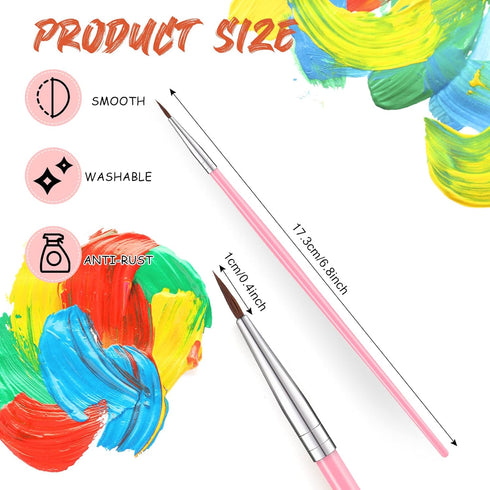 60 Pieces Fine Detail Paint Brush Miniature Mini Paints Brush Bulk Set for Acrylic, Watercolor, Oil, Face, Nail, Scale Model Painting, Line Drawin...
