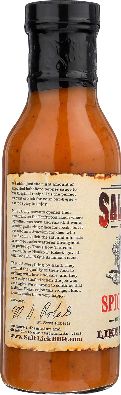 THE SALT LICK Spicy BBQ Sauce, 12 FZ...