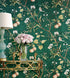 9452 Green Floral Peel and Stick Wallpaper Flower and Bird Removable Self Adhesive Contact Paper Vinyl Film Home Decoration and Furniture Renovati...