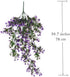 Artificial Flowers Vine, for Christmas Plastic Hanging Ivy Plants Fake Vines Grass Garland Home Garden Outdoor Window Box Indoor Party UV Resistan...