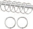 Shower Curtain Hooks, Rustproof Decorative Shower Curtain Rings Metal Round Shower Hooks for Bathroom Shower Rod, 12 Pack (Nickel)...