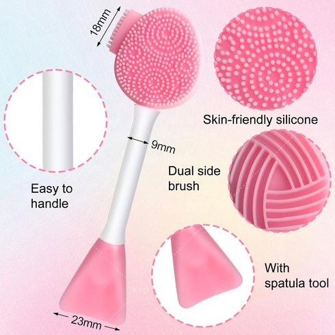 Silicone Face Scrubber Face Mask Brush Exfoliating Lip Brush Cleansing Brush Facial Cleansing/Wash Brush Exfoliator Blackhead Skin Care Tool Makeu...