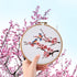 Unionm Embroidery Kit Cherry Blossom Birds Cross Stitch Kit for Adults Beginners with Pattern and Instructions Plants Flowers Floral Pink Sakura E...