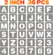 BAMIDELE 2 Inch Letter and Number Stencils, 36 Pcs Reusable Plastic Alphabet Spray Paint Stencils for Painting on Wood, Wall, Fabric, Rock, Chalkb...