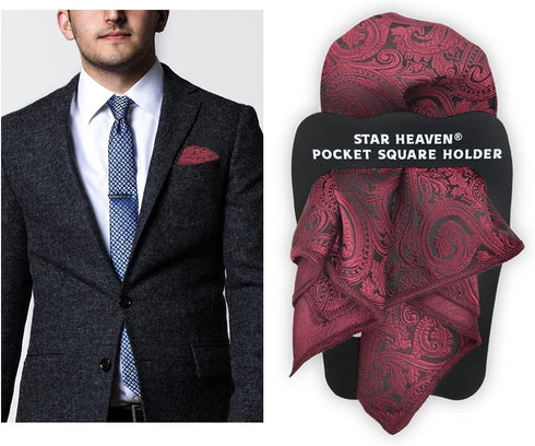 Pocket Squares Holder For Men, Best Accessories for Suits, Tuxedos,Vests and Dinner Jackets, 1/3/5/8Pack Assorted. (3-Pack)...