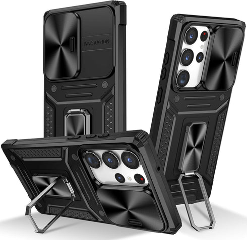 Galaxy S23 Ultra Case for Samsung Galaxy S23 Ultra Case with Kickstand Slide Camera Cover Military Grade Protection Shockproof Case for Galaxy S23...
