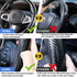 New Carbon Fiber Steering Wheel Cover for Men&Woman, Non Slip Carbon Fiber Wheel Cover, Segmented Steering Wheel Protector Universal Standard-Size...