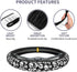 Jack Skellington Elastic Steering Wheel Cover, Made of Top Grade Neoprene, Durable, Anti Slip and Anti Abrasion...