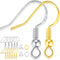XIANNVXI 925 Silver/Gold Plated Earring Hooks for Jewelry Making, 900pcs Hypoallergenic Earring Making Kit,Earring Findings Jump Rings Rubber Earr...