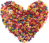6mm 100Pcs Heart Shape Mixed Color Mini Buttons for DIY Handmade Craft Art Sewing Doll Cloth Buttons...