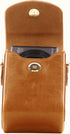 MegaGear Leather Camera Case with Strap Compatible with Canon PowerShot G7 X Mark III, G7 X Mark II, G7 X - MG768 Light Brown...