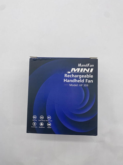 HandFan Portable Handheld Fan, Mini Personal Fan, Battery Operated Cooling Rechargeable Fan, 180° Foldable Small Hand Fan, USB Powered, for Home, ...