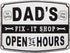Lily's Home Dad’s Fix-It Shop Sign, Hanging Metal Sign, Garage Decor, Novelty Gifts for Dad...