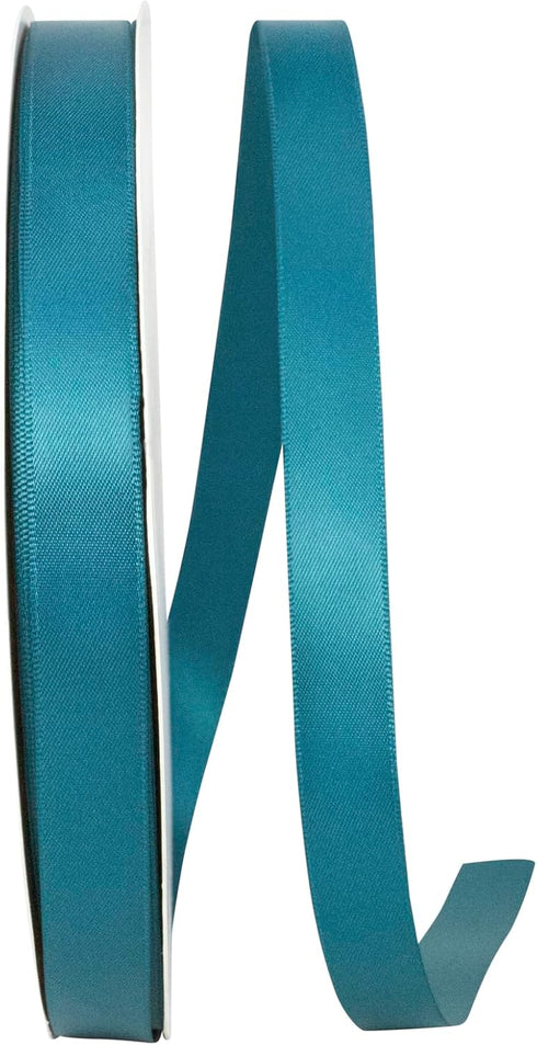 Reliant Ribbon 4950-916-03C Double Face Satin Ribbon, 5/8 Inch X 100 Yards, Teal...