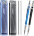 2 Pcs Silver Welders Pencil with 12 Pcs 2.0 mm Round Silver Refills Metal Marker for Steel Marking Pen Mechanical Pencil Set for Construction Scho...