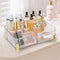 Makeup Organizer Countertop Bedroom Vanity Clear Skincare Organizer Cute Cosmetic Display Cases for Perfumes Lipsticks, Transparent White...