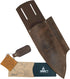 Knife Holster for Belt, Rustic Sleeve for Chef Knife with Knife Sharpener Slot, Rustic Knife Sheath, Full Grain Leather, Handmade, Bourbon Brown...