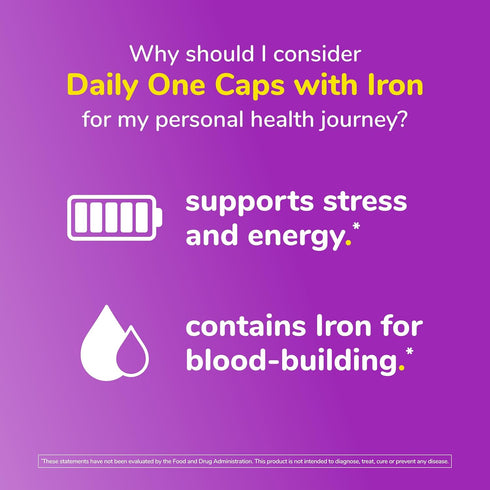 Twinlab Daily One Caps with Iron - Nutritional Supplement with Iron, Zinc, B Vitamins, and More - 60 Capsules...