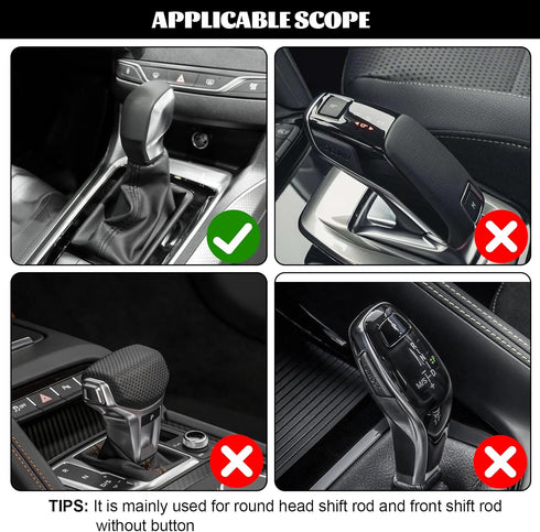 Ouzorp 1 Piece Car Gear Shift Knob Cover - Flexible Silicone Car Automatic Shift Protector - Universal Anti-Slip Car Knob Shift Shift Lever Protec...