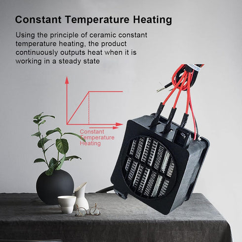 AYNEFY PTC Car Fan Heater,Constant Temperature Air Heaters Thermistor Insulation PTC Heating with Power Cord for Air Heater Humidifier Air Conditi...