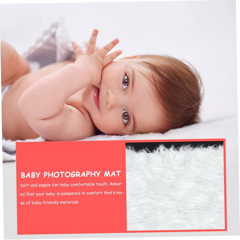 Amosfun Baby Rug Newborn Blankets for Baby Girls boy Baby Clothes White Newborn Outfit Photography Blanket Props Baby Ripple wrap Photography mat ...