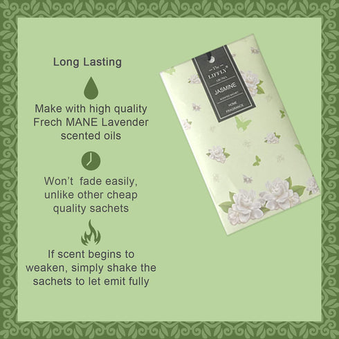 14 Packs Jasmine Scented Sachets for Drawers and Closets...