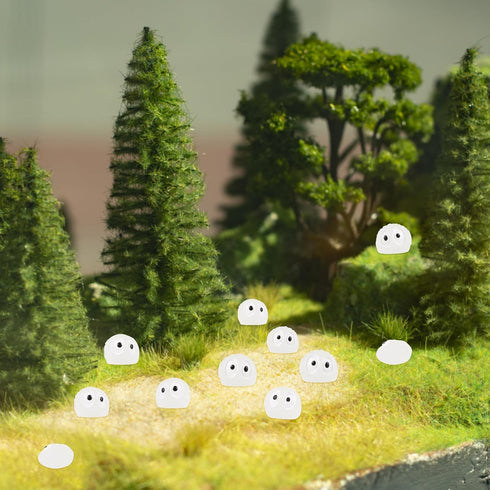 CCINEE 100pcs Luminous Ghost Tree Elves Fairy Resin Briquettes Miniature Garden Accessories Glow in The Dark for Fairy Garden Cake Decoration East...