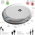 CD Player Portable with 60 Second Anti Skip, Stereo Earbuds, Includes Aux in Cable and AC USB Power Cable for use at Home or in Car. Silver...
