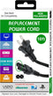 Xtreme 10 Foot Non-Polarized Replacement Power Cord for TVs, Game Consoles, Cable/Satellite Boxes, Printers, Soundbars, Home Theaters, Speakers & ...