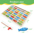 Magnetic Wooden Fishing Game Toy for Toddlers - Alphabet ABC Fish Catching Counting Learning Education Math Preschool Board Games Toys Gifts for 3...