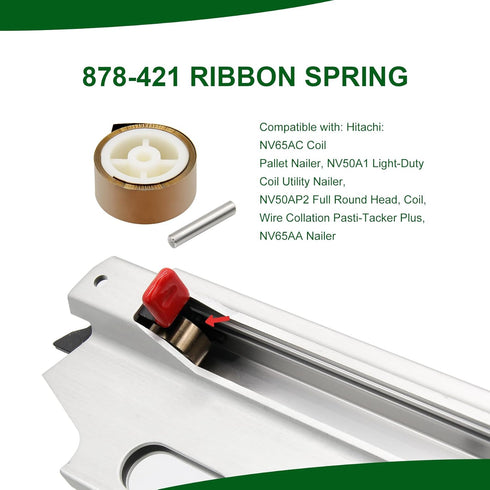 2 Pack 878-421 Pneumatic Tools Ribbon Spring Repair Kit Compatible with Hitachi NR83A NR83A2 NR83A2S Framing Nailer Part...